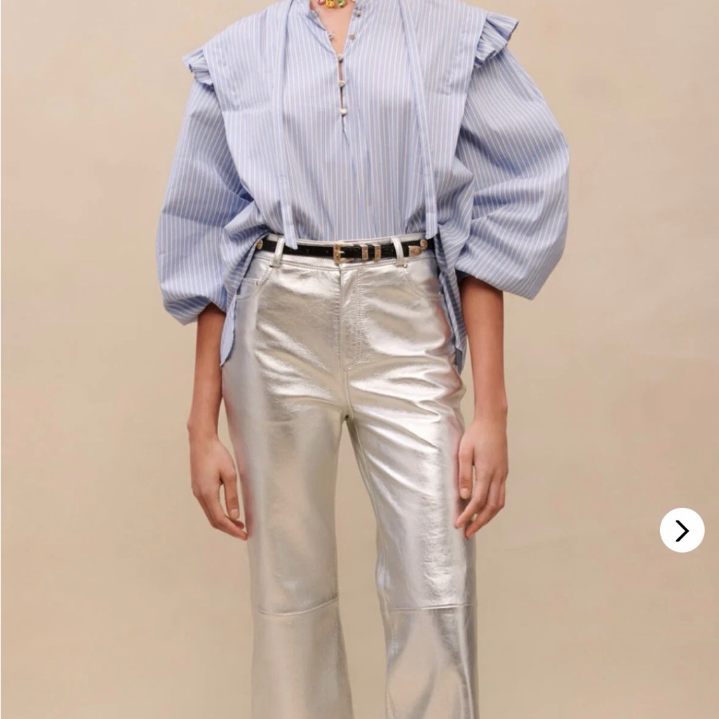 Maje Stripped Blue Blouse